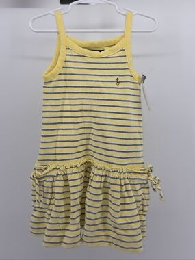Ralph Lauren Yellow Striped Girls' Tank Dress